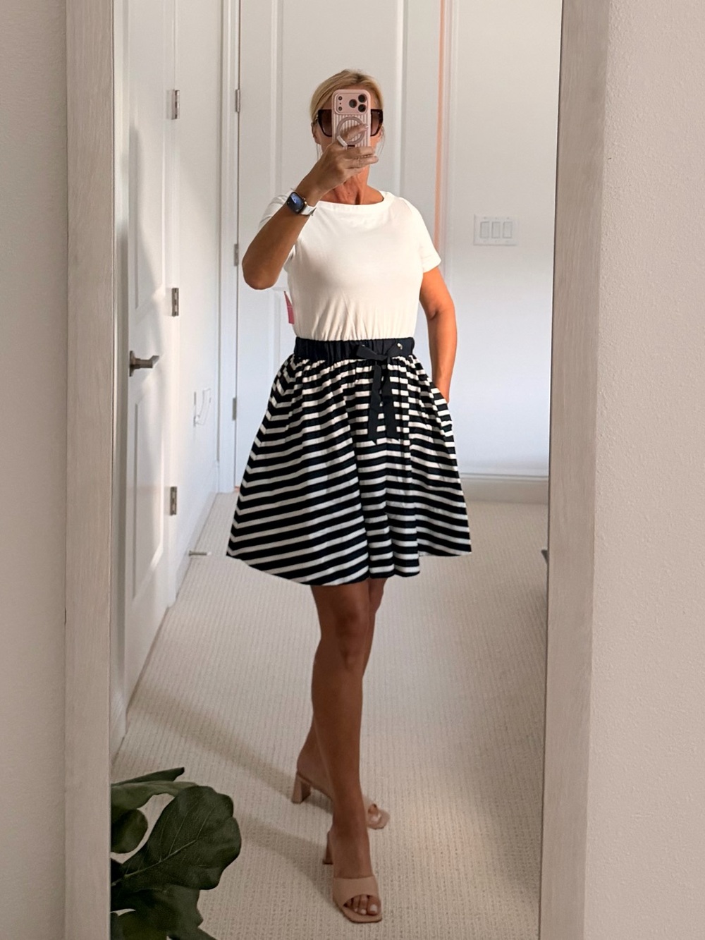 Kate Spade Striped Fit & Flare Dress – XS – NWT